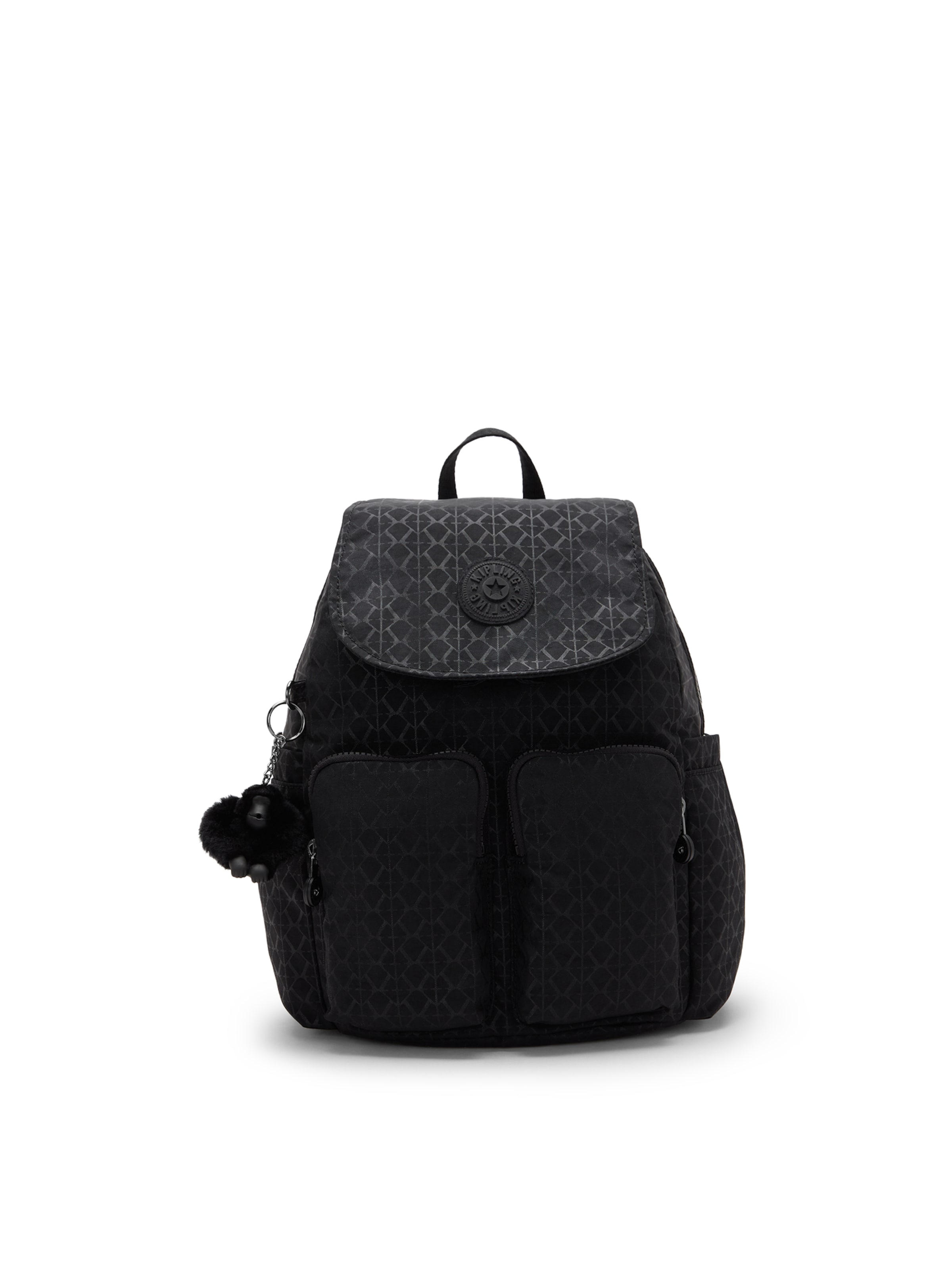 KIPLING - Mochila 'City' en negro: frente