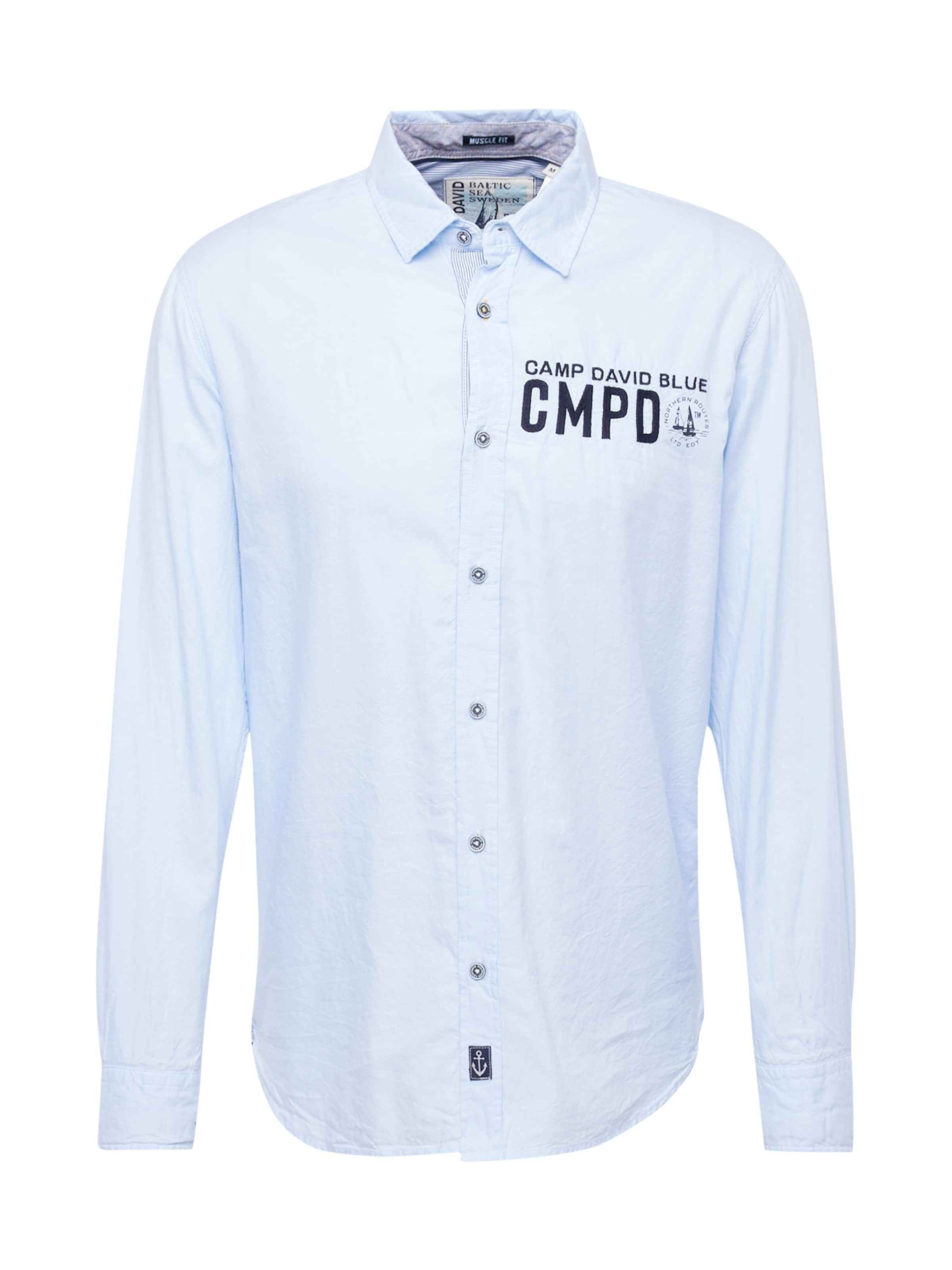 CAMP DAVID Rovný strih Košeľa 'Cruise North' - Modrá: predná strana