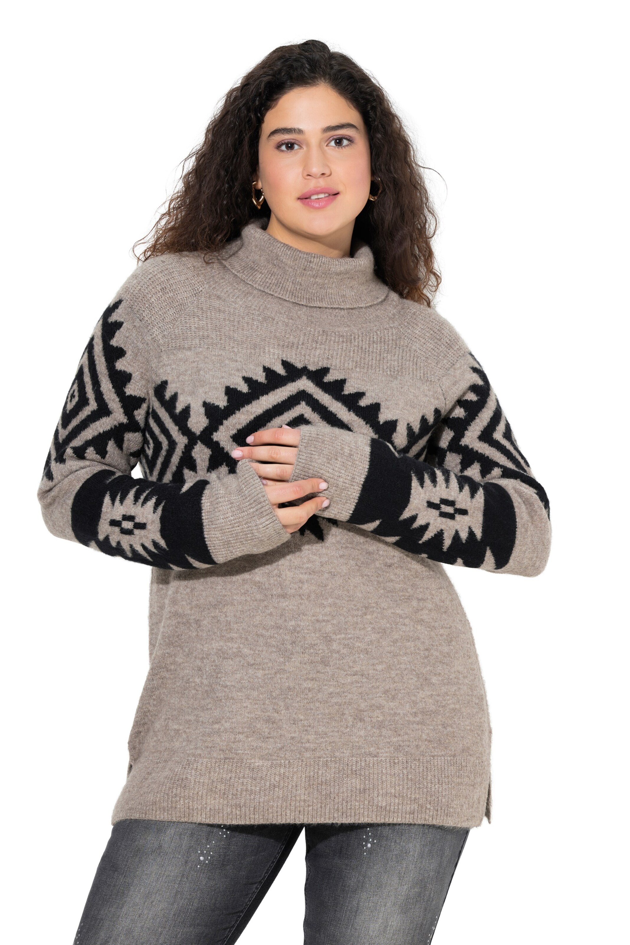 Ulla Popken Sweater in Grey: front