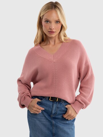Pull-over 'CYNTIANA' BIG STAR en rose : devant