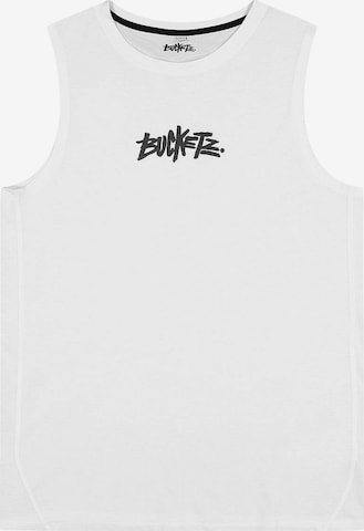 Bucketz Performance Shirt in White: front