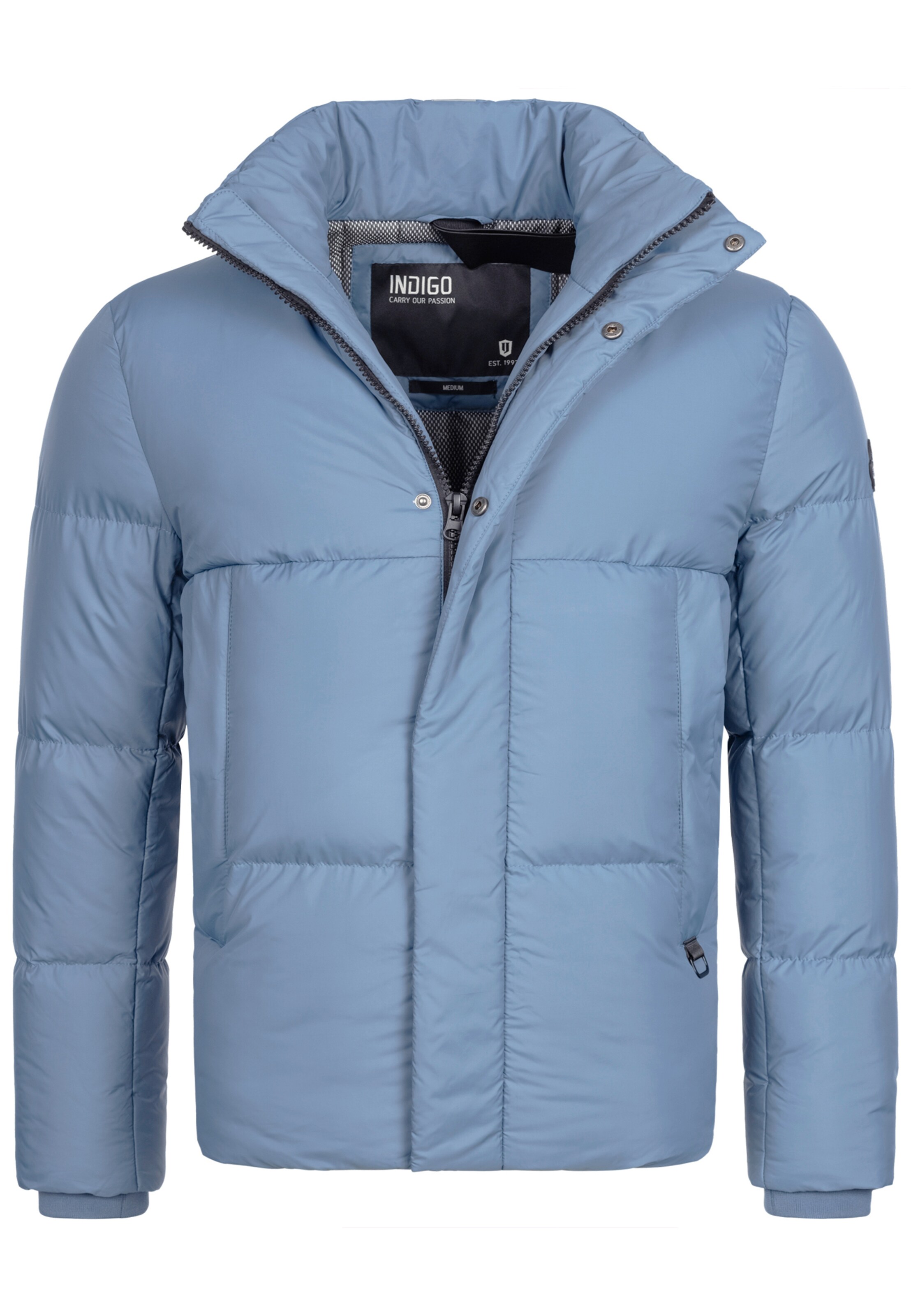 INDICODE JEANS Jacke 'Lanse' in Blau: Vorderseite