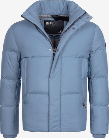 INDICODE JEANS Winter Jacket 'Lanse' in Blue: front