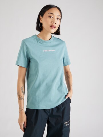 Calvin Klein Jeans T-Shirt 'INSTITUTIONAL' in Blau: predná strana