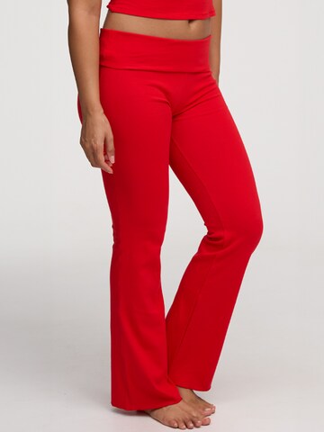 évasé Leggings 'Cotton Flared Bootcut Leggings' cfab (formerly creamy fabrics) en rouge