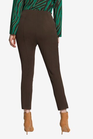 Ulla Popken Slim fit Pants '809530' in Brown