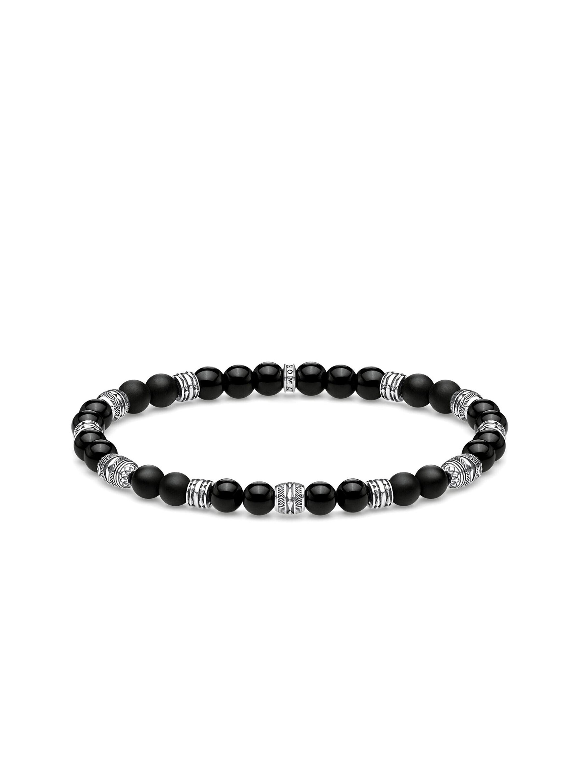 Bracelet 'Armband Glücksbringer Schwarz' Thomas Sabo en noir : devant