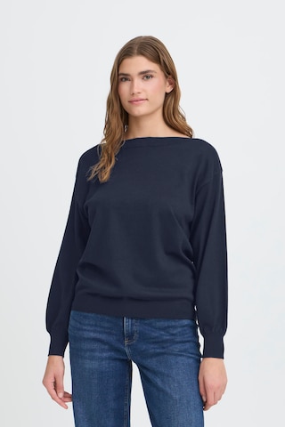 ICHI Svetr 'IHLULS' – modrá: přední strana