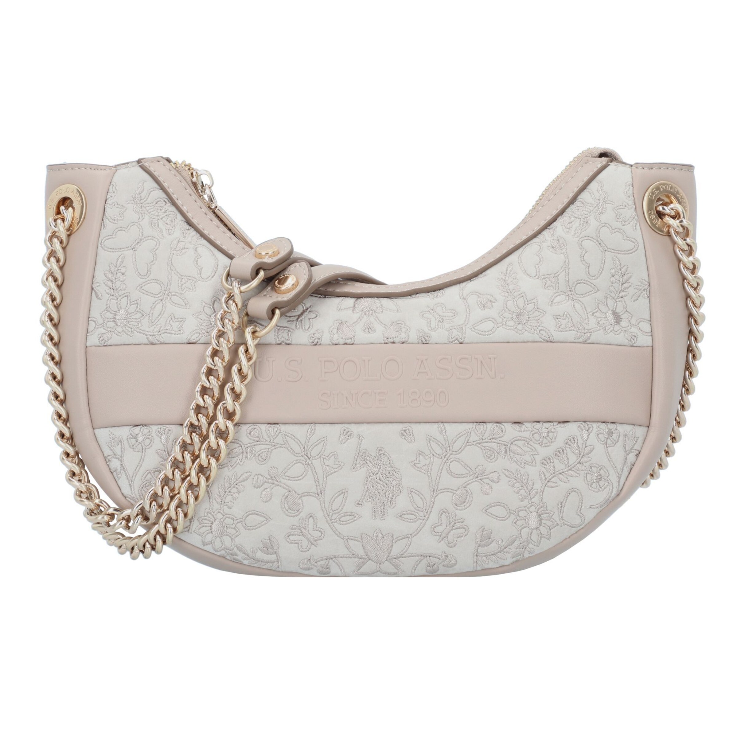 U.S. POLO ASSN. Shoulder Bag 'New Canyon' in Beige: front
