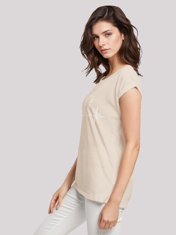 F4NT4STIC T-Shirt 'Gitarre Heartbeat' in Beige