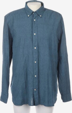 TOMMY HILFIGER Button Up Shirt in XXL in Blue: front
