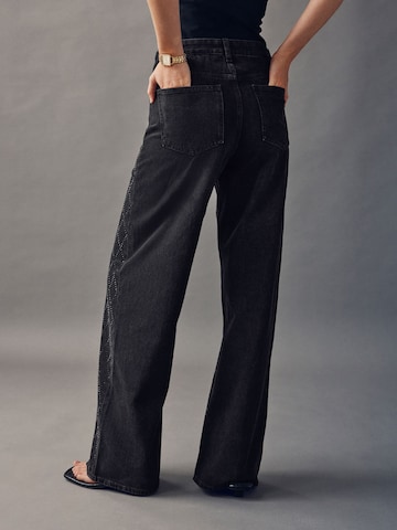 Next Wide Leg Jeans in Schwarz