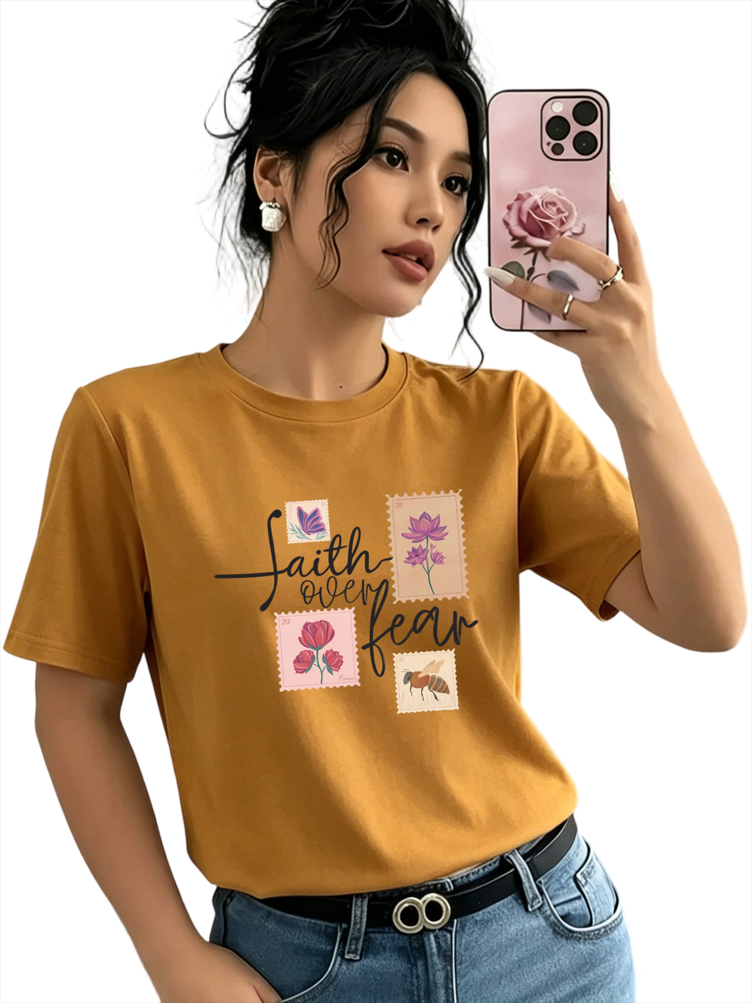 GORHEY Oversized shirt in Orange: front