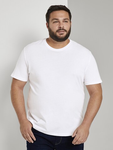 TOM TAILOR Men + Regular fit Shirt in White