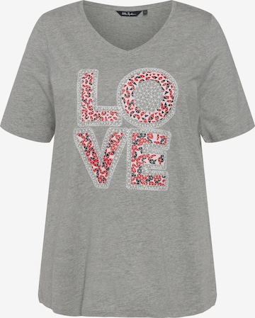 T-shirt Ulla Popken en gris : devant