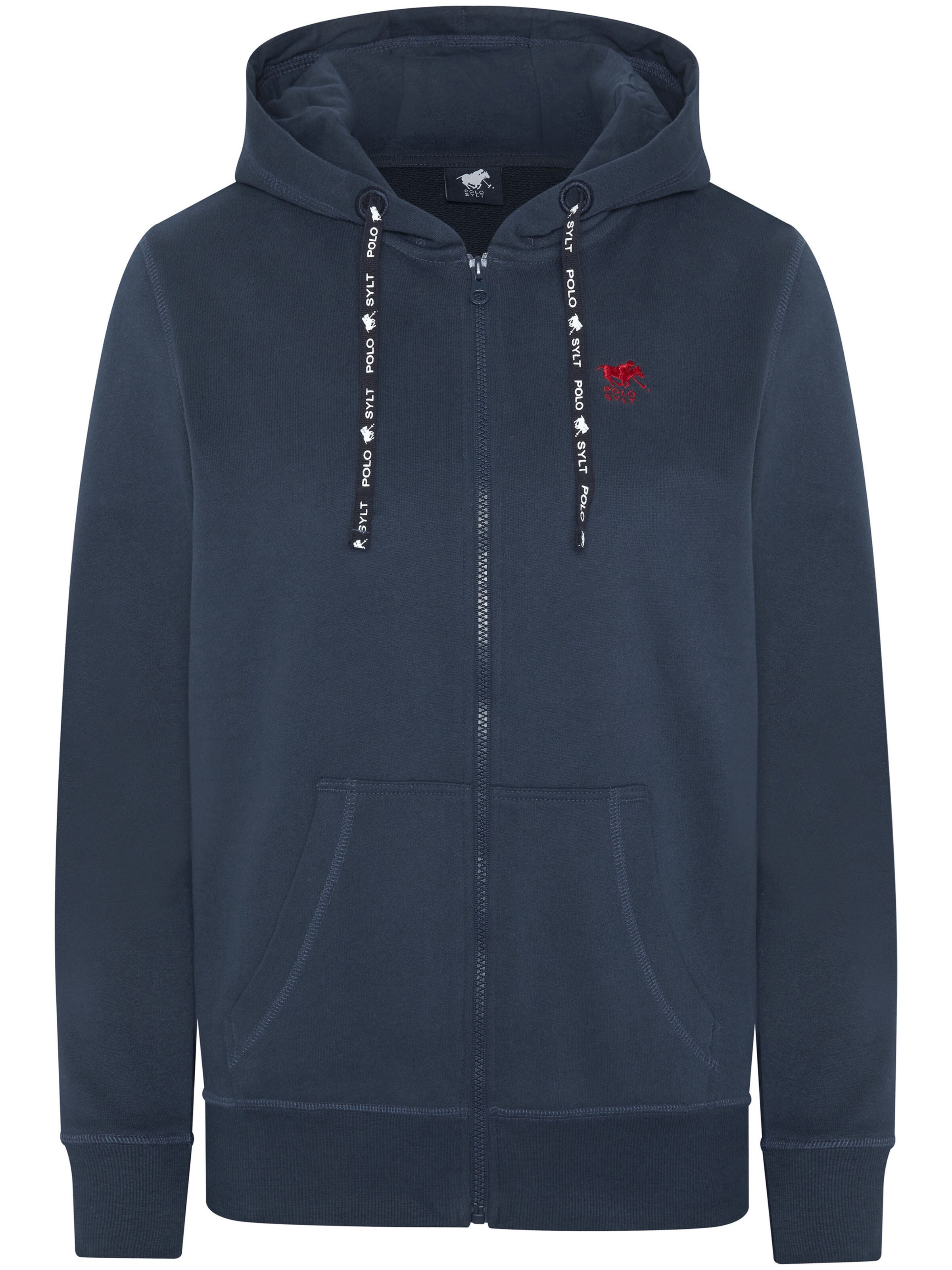 Polo Sylt Zip-Up Hoodie in Blue: front