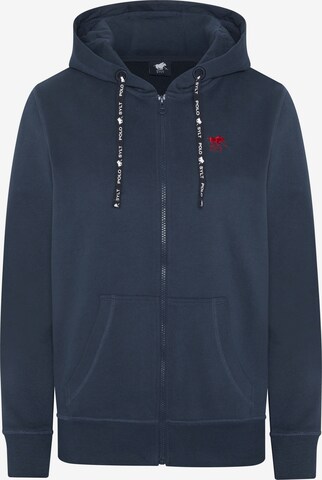 Polo Sylt Zip-Up Hoodie in Blue: front