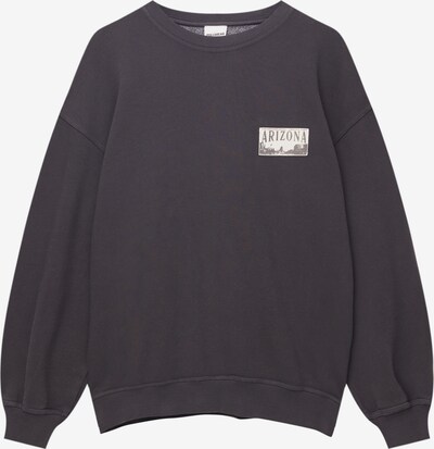 Pull&Bear Sweatshirt in graphit / hellgrau / offwhite, Produktansicht