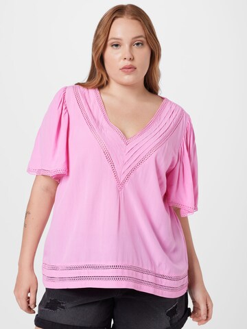 EVOKED - Blusa 'Visia' en rosa: frente