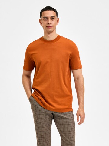 SELECTED HOMME T-Shirt 'Colman' in Orange: predná strana