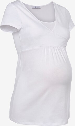 Neun Monate Shirt in White: front