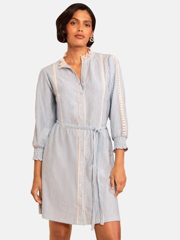 love & roses Shirt Dress in Blue: front