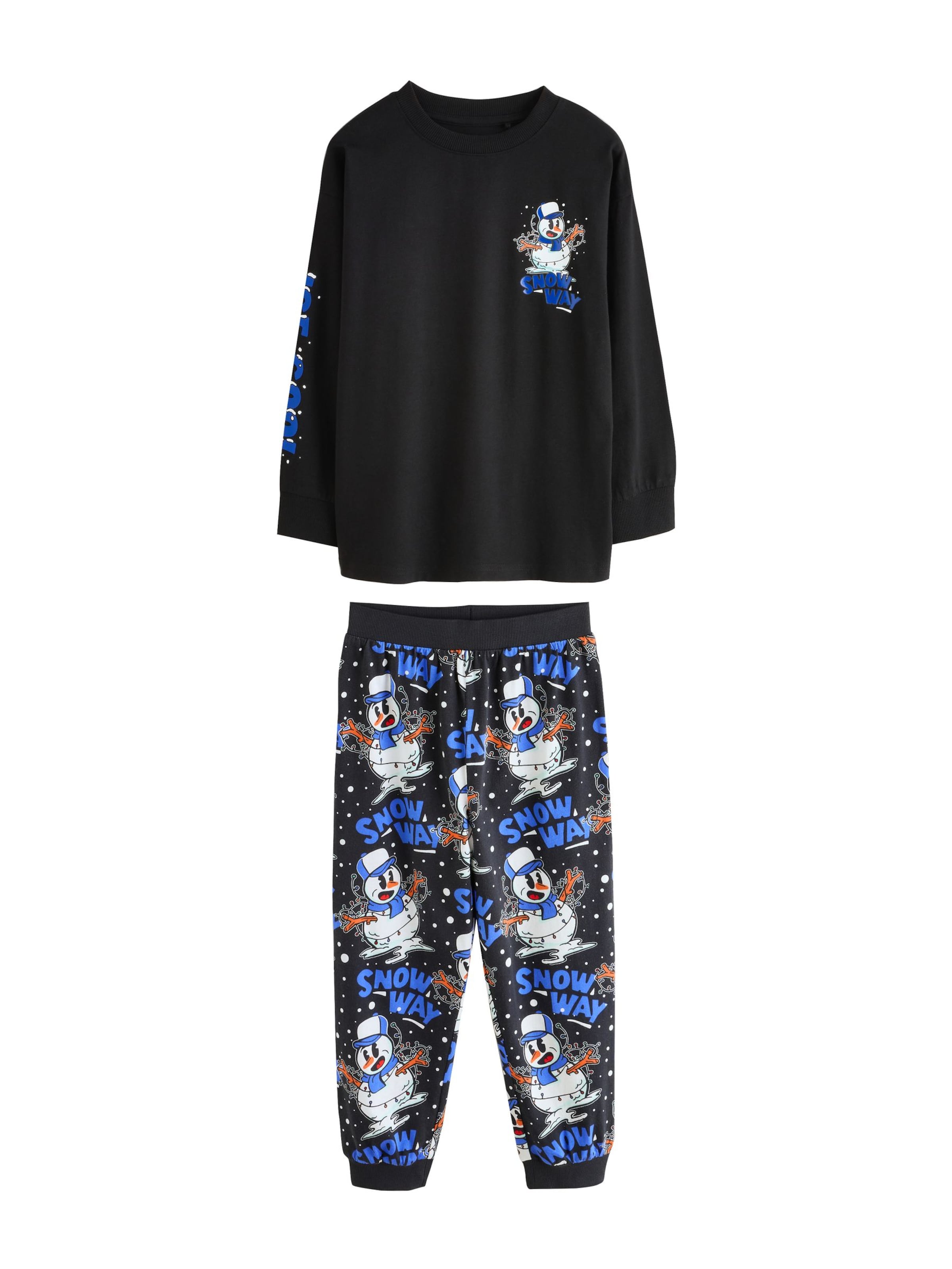 Next Pižama | črna barva: sprednja stran