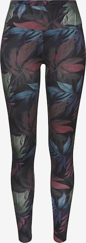 LASCANA ACTIVESkinny Tehničke hlače - crna boja: prednji dio