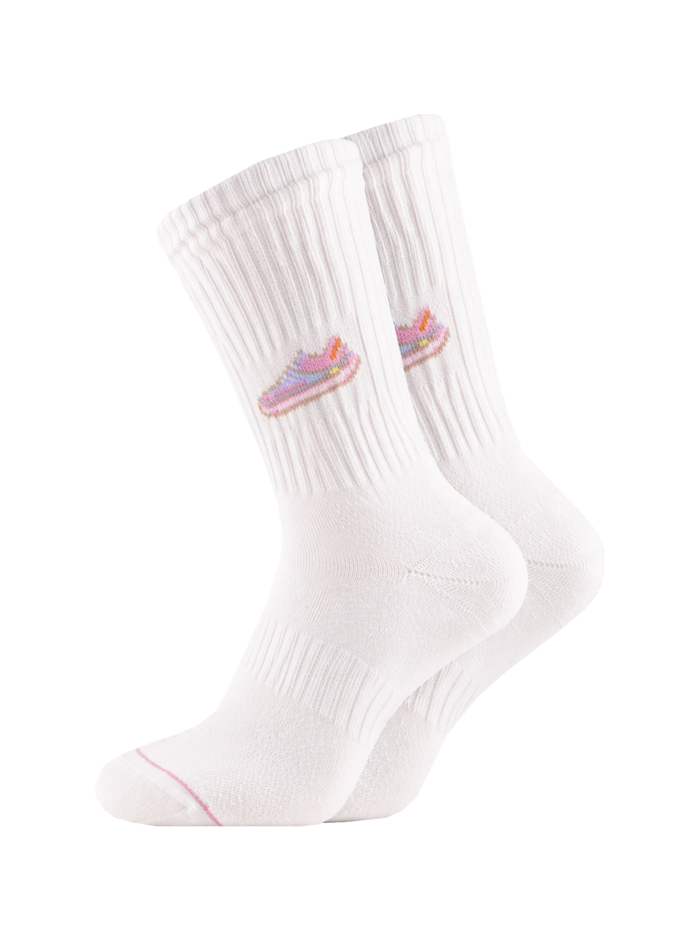 ooley Socken 'Ooley Icon - Sneaker Love'‌‌ in Weiß: Vorderseite