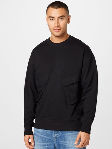 G-Star RAW Sweatshirt in Schwarz: predná strana