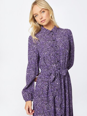 ICHI Shirt Dress in Purple