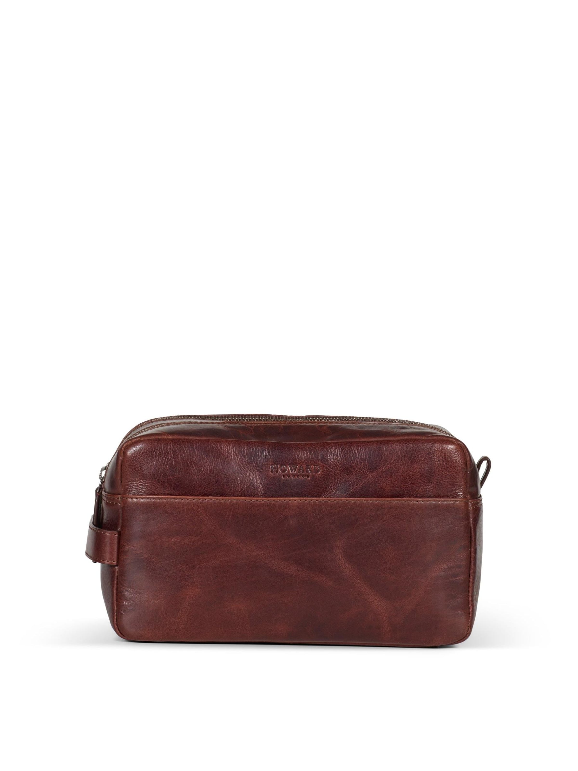 Howard London Kulturtasche 'Toiletry Bag Hayden Brown'‌‌‌‌‌‌ in Braun: Vorderseite
