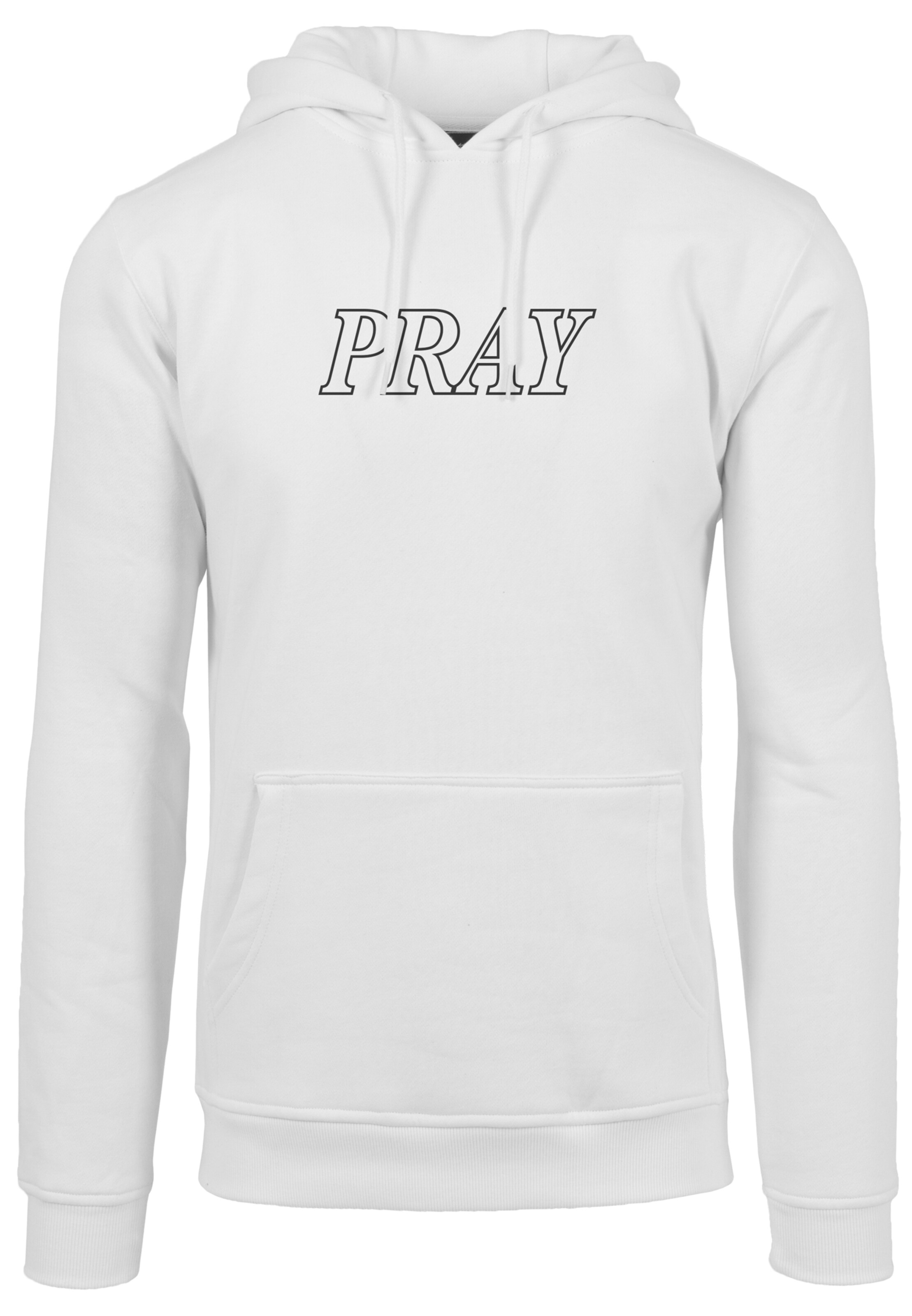 MT Men Sweatshirt 'Pray Hands' in Weiß: Vorderseite