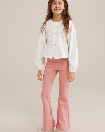 WE Fashion Flared Jeans in Orange