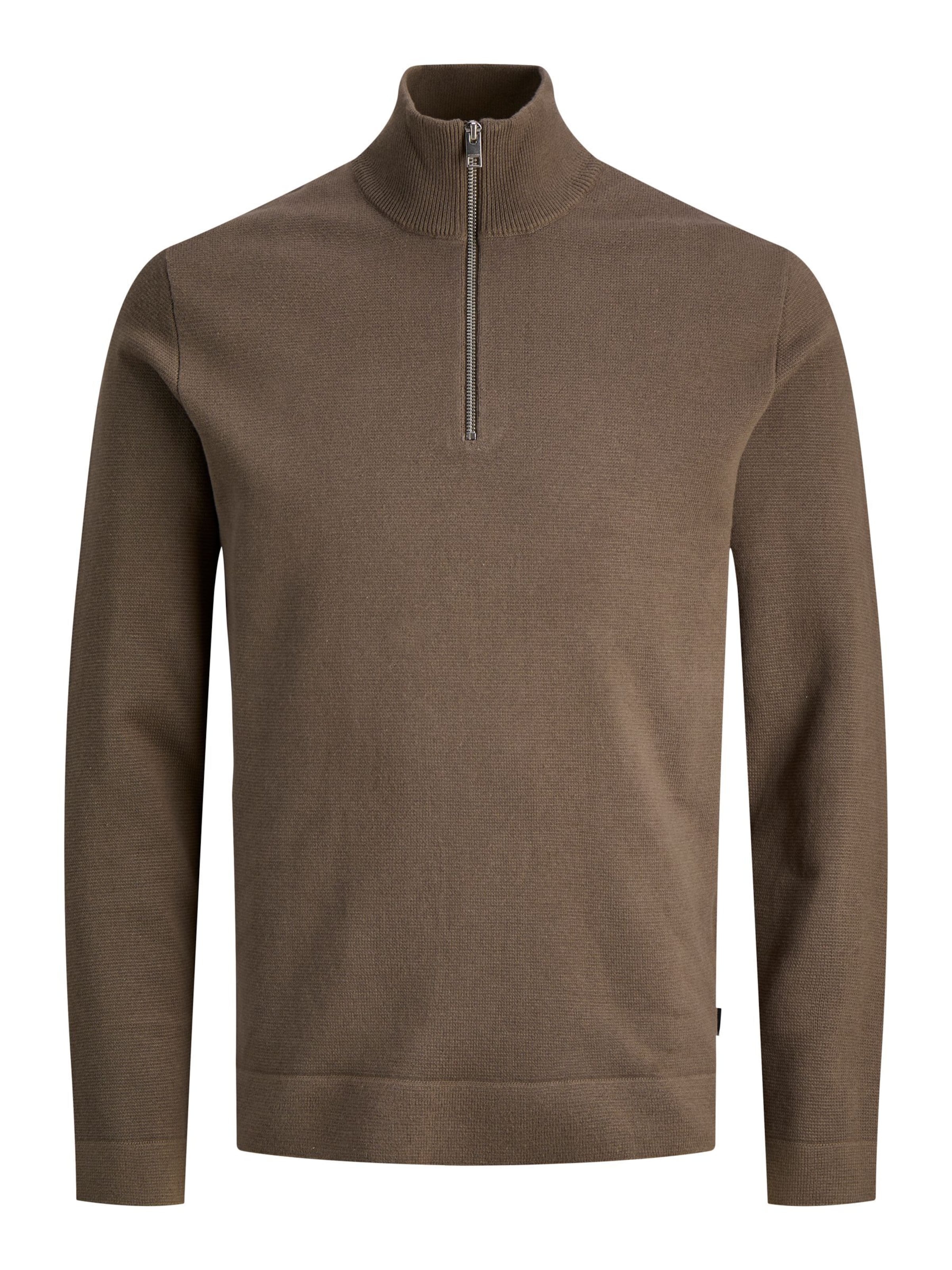 JACK & JONES Sweater 'JPRBLAMilano' in Brown: front