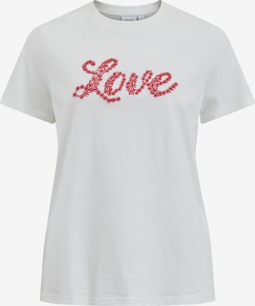 VILA T-Shirt 'PURE VALENTINE' in Weiß: front