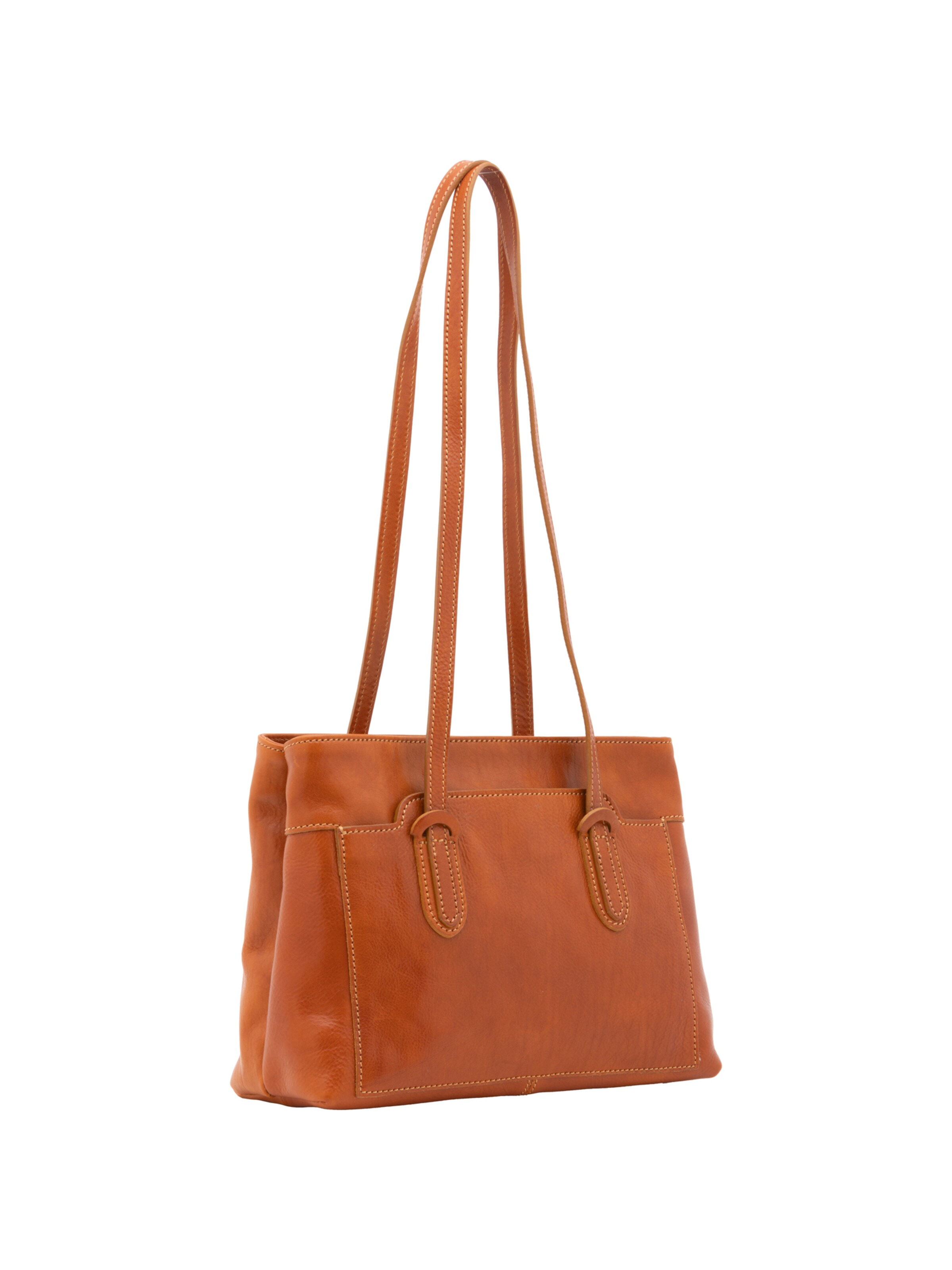 Borsa a spalla 'Borsa a Spalla Donna Vera Pelle Vacchetta - Chiusura Zip' di I Fratelli in beige