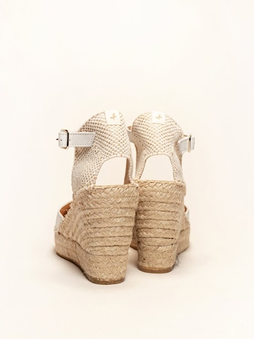 Alhamas - Zapatos destalonado 'Alpargata Cuña 10 cm' en blanco