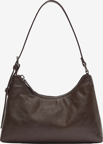 Pull&Bear Olkalaukku 'HEBILLAS' värissä ruskea: etupuoli