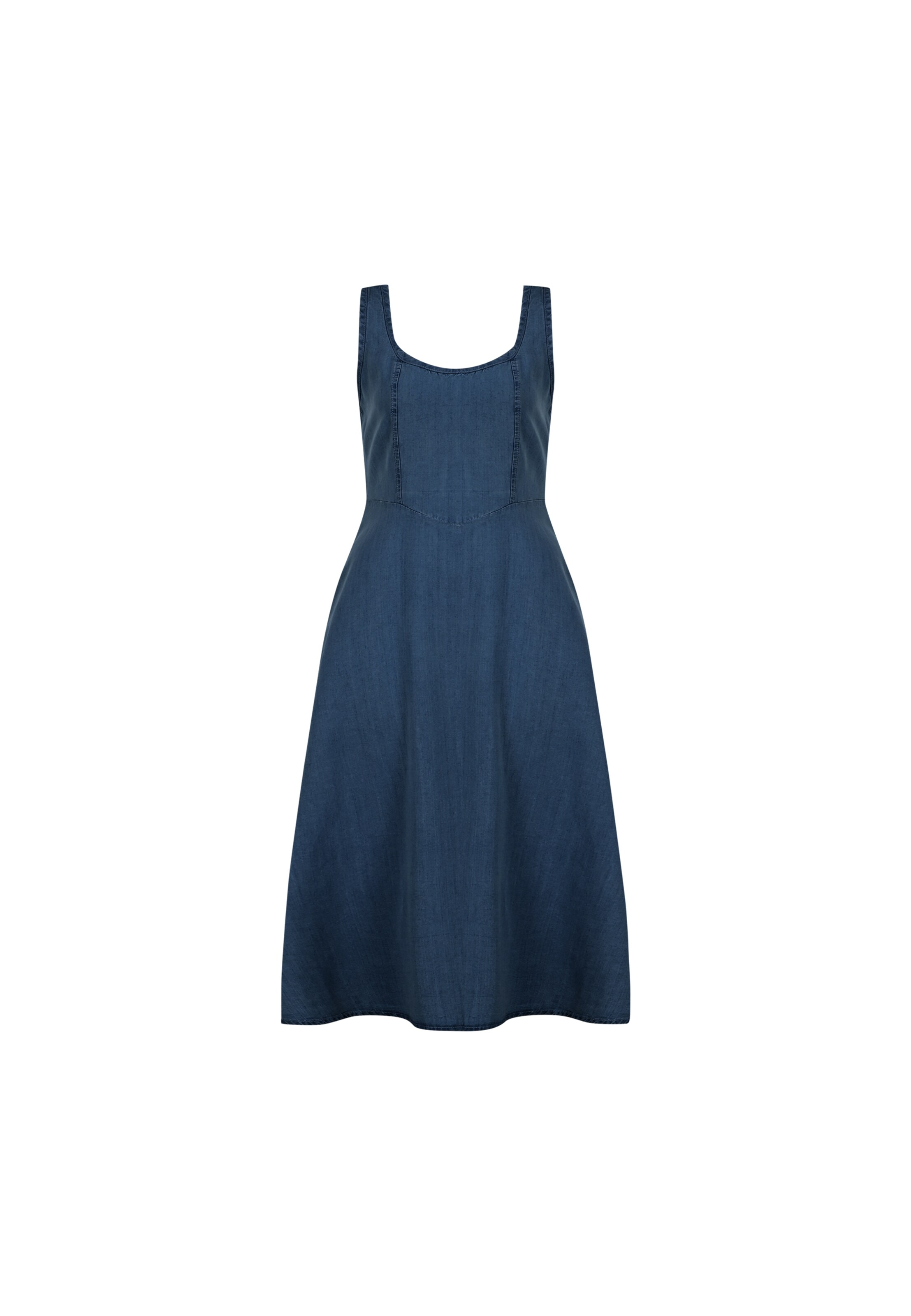 FRESHLIONS Maxikleid 'Beatrix' in Blau: Vorderseite