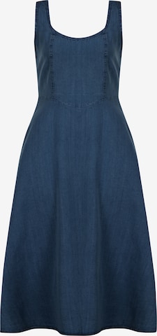 FRESHLIONS Maxikleid 'Beatrix' in Blau: Vorderseite