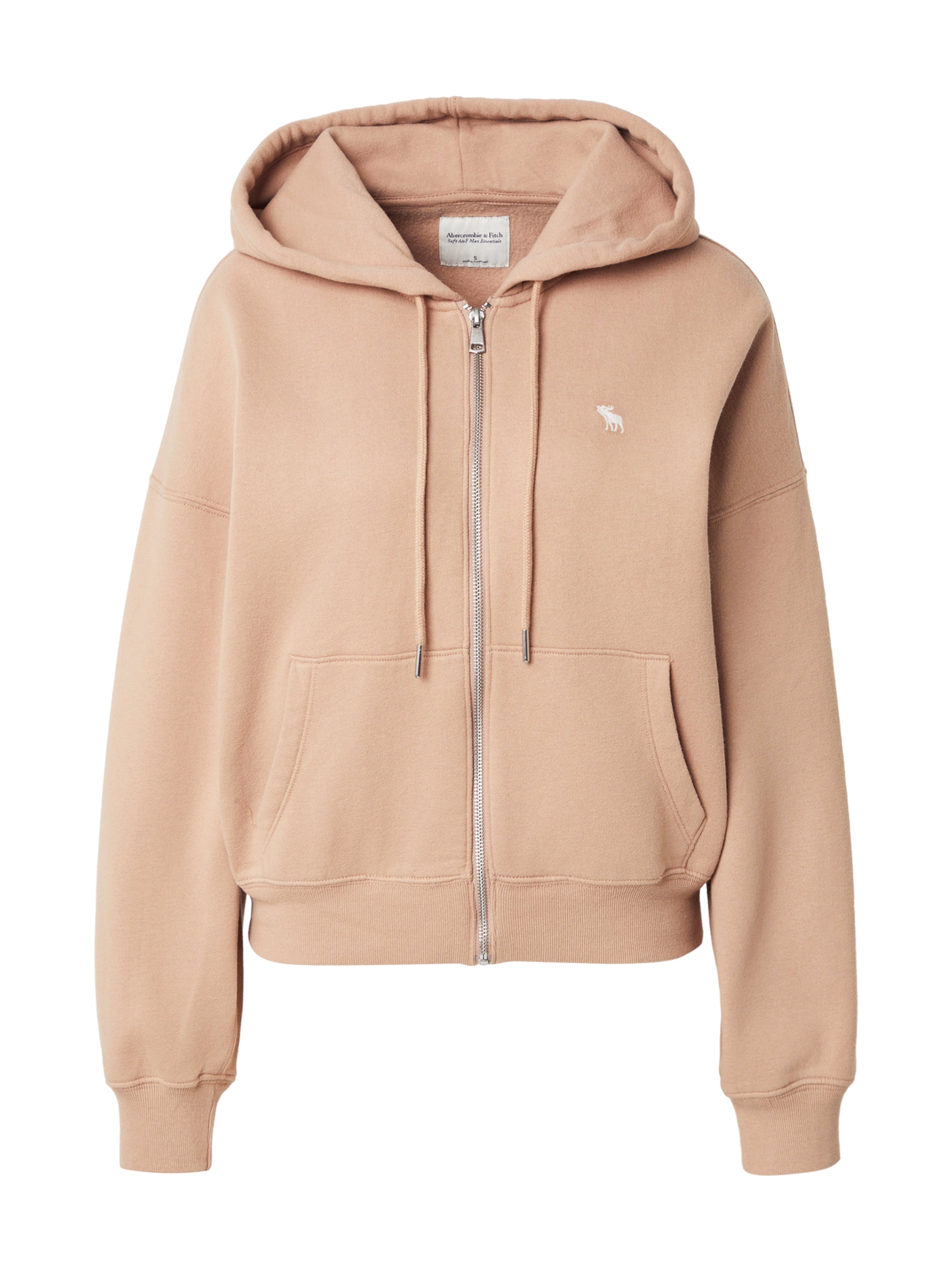 Abercrombie &amp; Fitch Bluza rozpinana w kolorze brązowy: przód