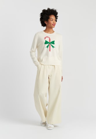 Chinti & Parker Svetr 'Candy Cane' – béžová