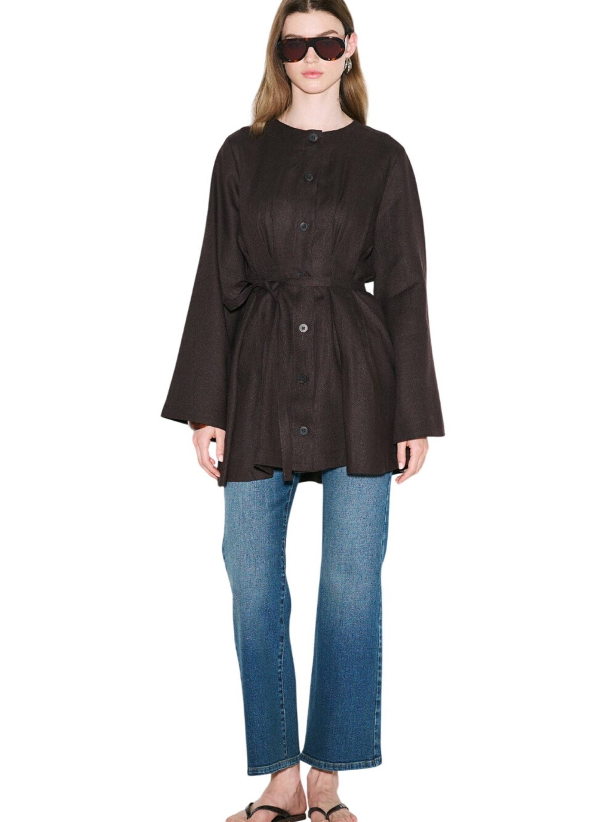 MANUKA Tuniek in Bruin: voorkant