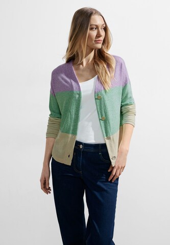 CECIL Knit Cardigan in Green: front