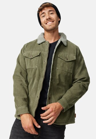 INDICODE JEANS Between-Season Jacket 'Tonni' in Green: front