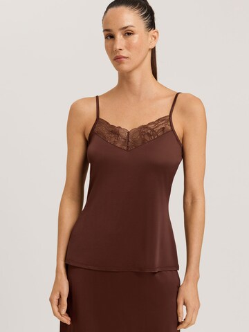 Hanro Top 'Elia' in Brown: front