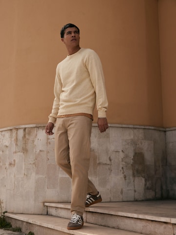 BLEND Slim fit Pants 'Rodney' in Beige