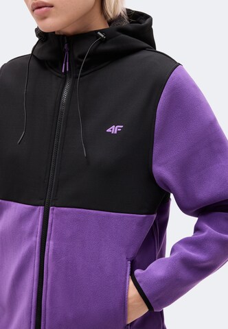 4F Funktionsfleecejacka i lila: framsida