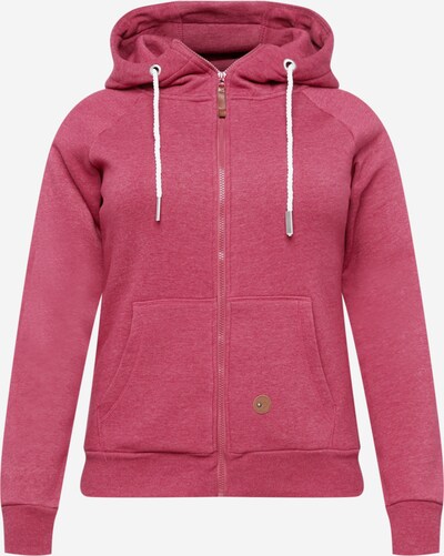 Z-One Sweat jacket 'Lissy' in Brown / Dark pink / White, Item view